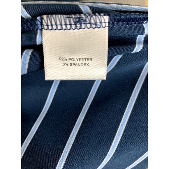 Peter Millar Summer Comfort Polo Men L Blue Striped Golf Tournament Barbasol - Picture 6 of 13